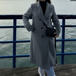 Zara Wool Blend Gray Coat